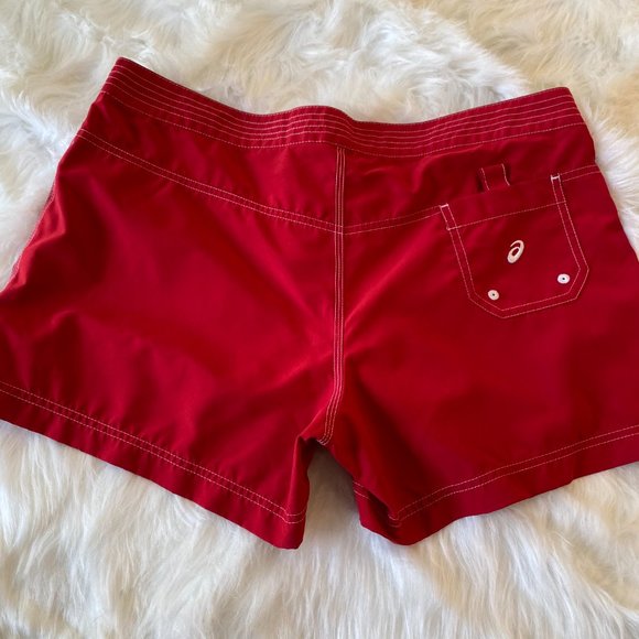 Asics Red & White Running Training Athletic Short Shorts NWOT Women's Size M - Picture 14 of 14